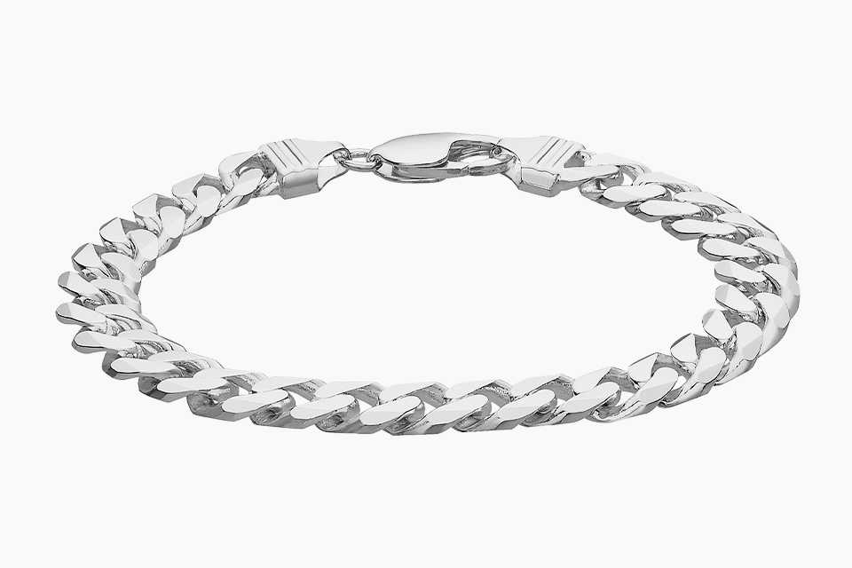 A Revere sterling silver solid curb bracelet.