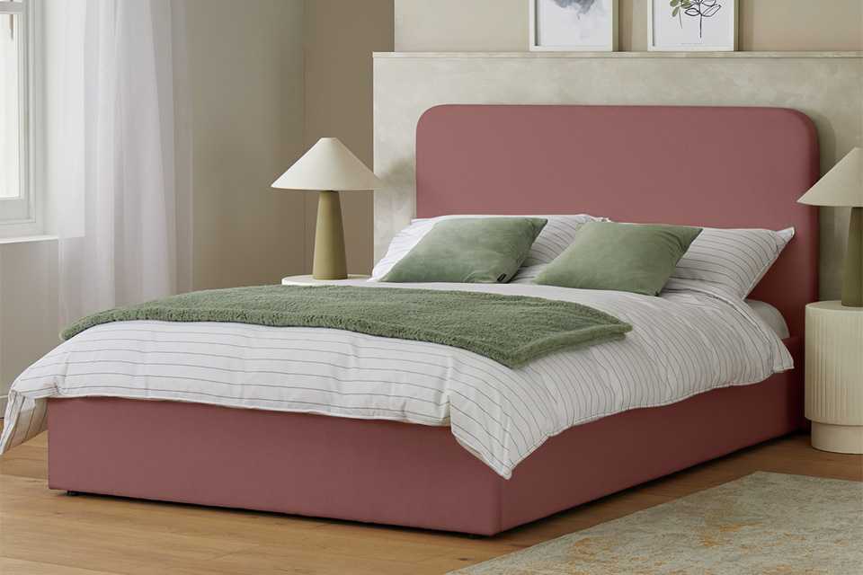 Habitat Chadwell Small Double End Lift Ottoman Bed - Pink.
