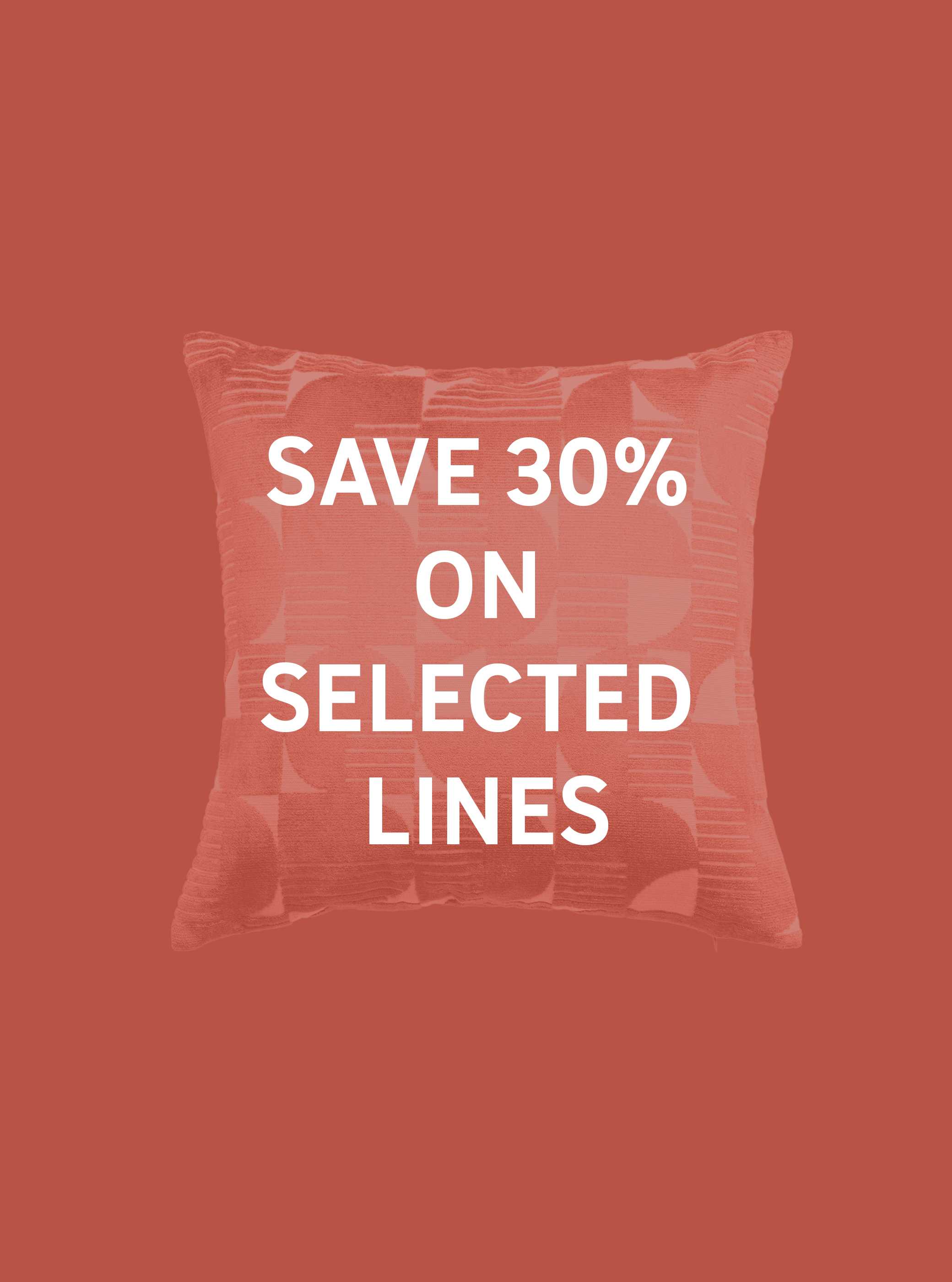 Save 30% on selected lines, Use code RED30. Includes homewares and furniture. Shop sale.