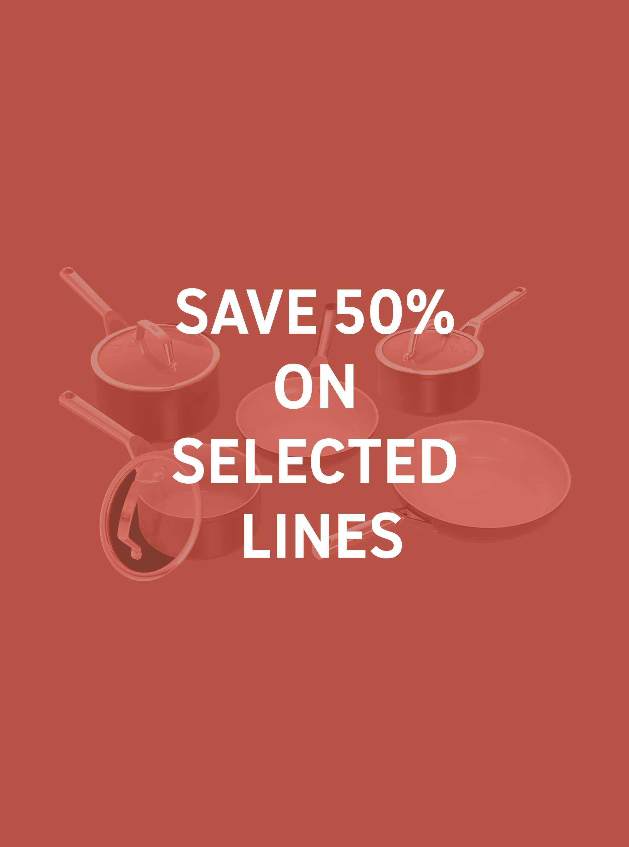 Save 50% on selected lines, Use code RED50. Includes homewares and furniture. Shop sale.