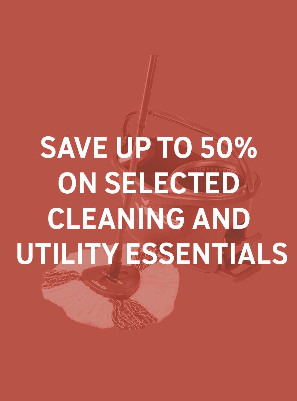Save up to 50% on selected cleaning and utility essentials.Includes cleaning supplies, clothes airers, storage and more. Shop now.