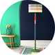 A Habitat x Margo Selby colourful floor lamp.