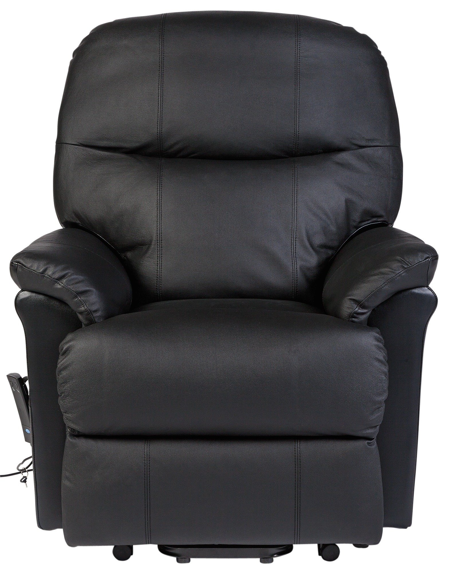 Buy Lars Riser Recliner Leather Chair w/ Single Motor - Black at Argos