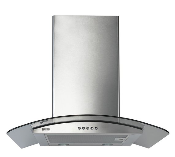 Buy Bush BCCH60X Caspia Glass Cooker Hood Stainless Steel at Argos.co