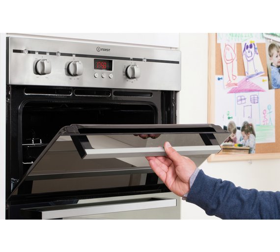 Buy Indesit FIMD23 Double Electric Fan Oven Stainless Steel at Argos
