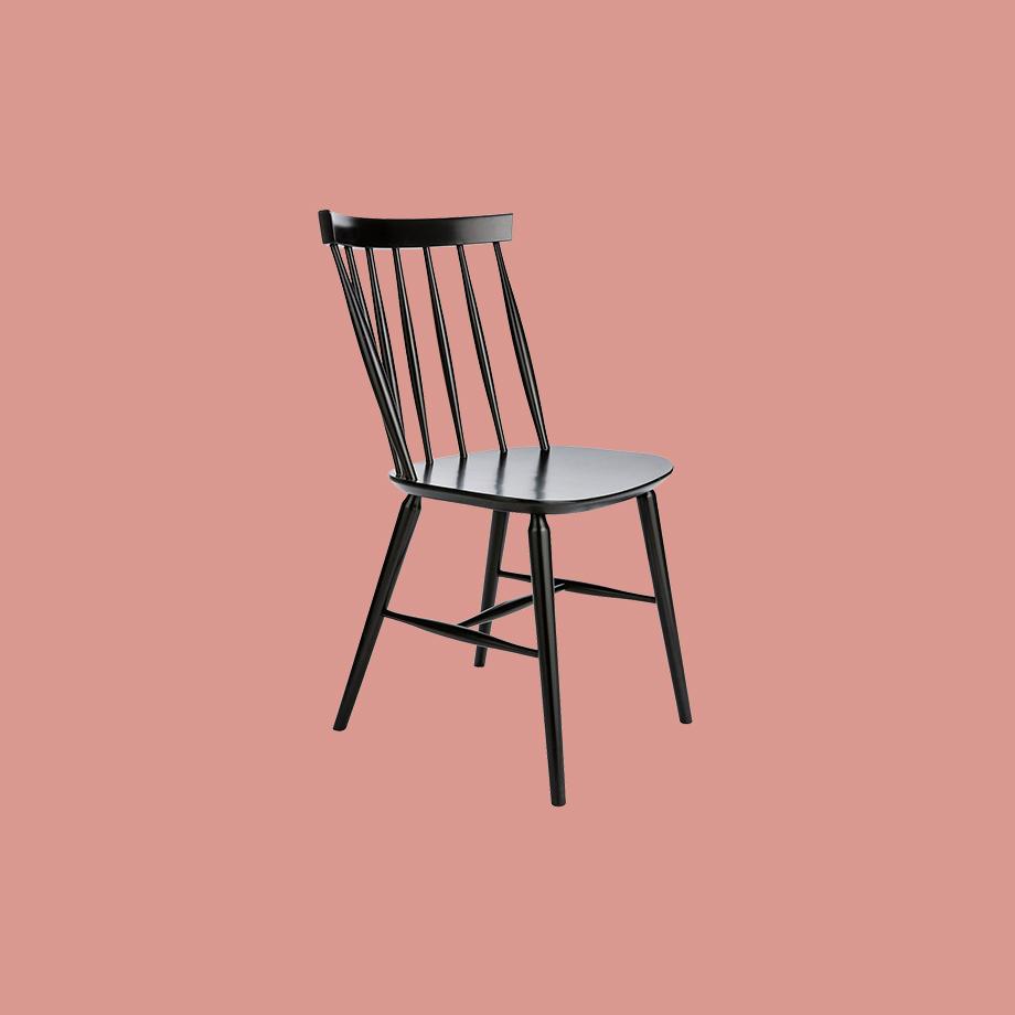 Black dining chair.