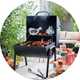 Argos Home Drum Charcoal BBQ.