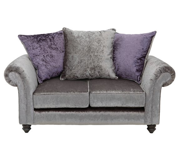 Buy Collection Manhattan 2 Seater Fabric Sofa Silver at Argos.co.uk