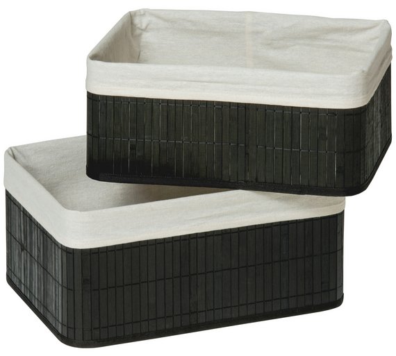 Buy Premier Housewares Kankyo 2 Bath Boxes Black at Argos.co.uk Your Online Shop for Storage