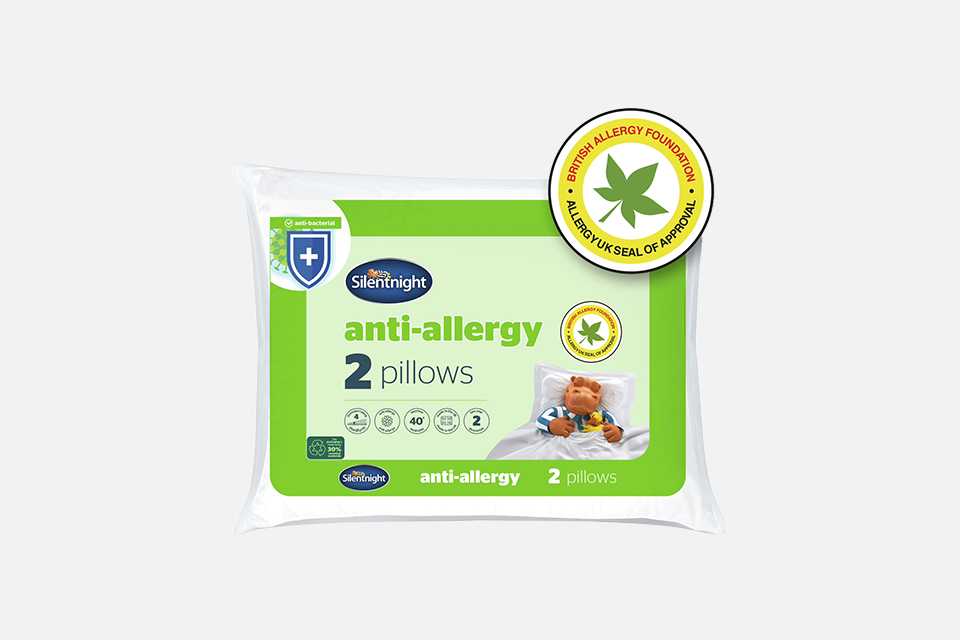 Silentnight Anti-Allergy Medium/ Soft Pillow - 2 Pack.