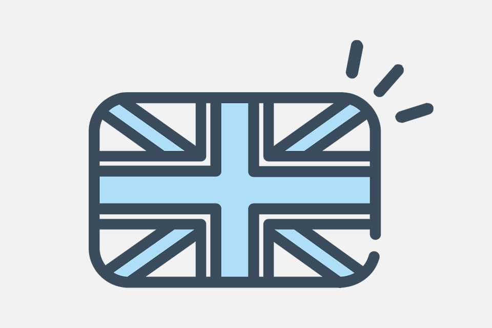 Line drawing of the Union Jack.