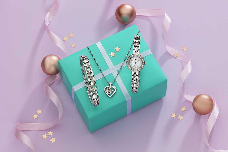 Limit Ladies' Silver Bracelet, Pendant and Watch Set.