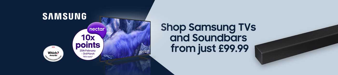 Samsung. Shop Samsung Tv's and soundbars from just £99.99.
