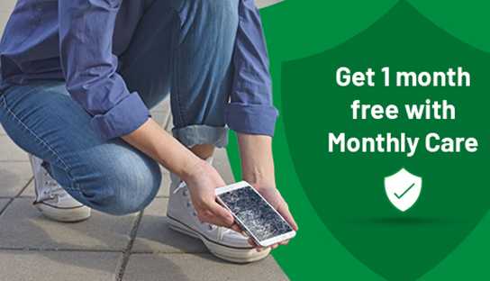 Get 1 month free with monthly care.