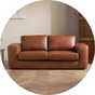 Leather sofas.