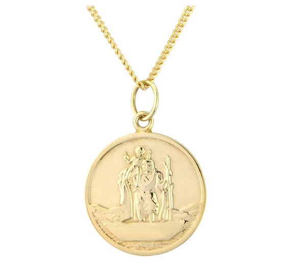 9 Carat Yellow Gold - St. Christopher Curb Chain. Review