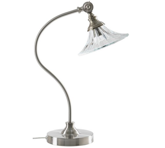 Buy Heart of House Anisa Glass and Chrome Curved Table Lamp at Argos.co