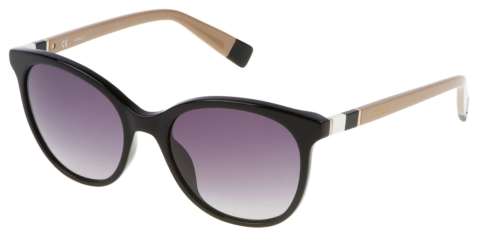 Furla Shiny Black Smoke Purple Lens Sunglasses. Review