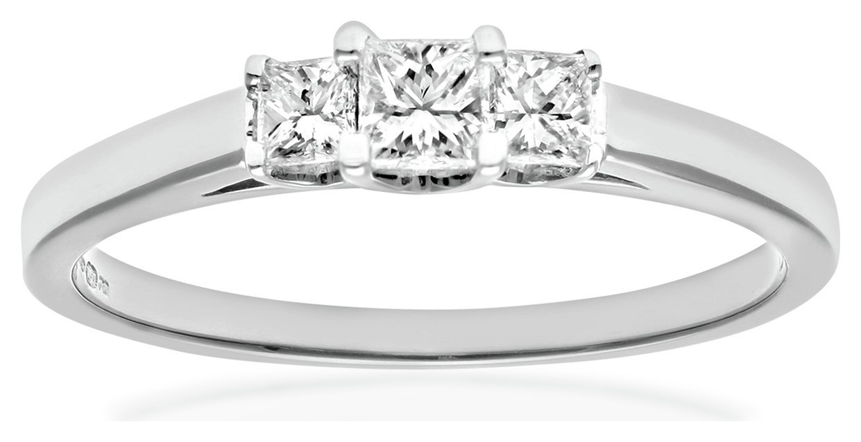 18ct White Gold 0.33ct Diamond Princess Cut Ring review