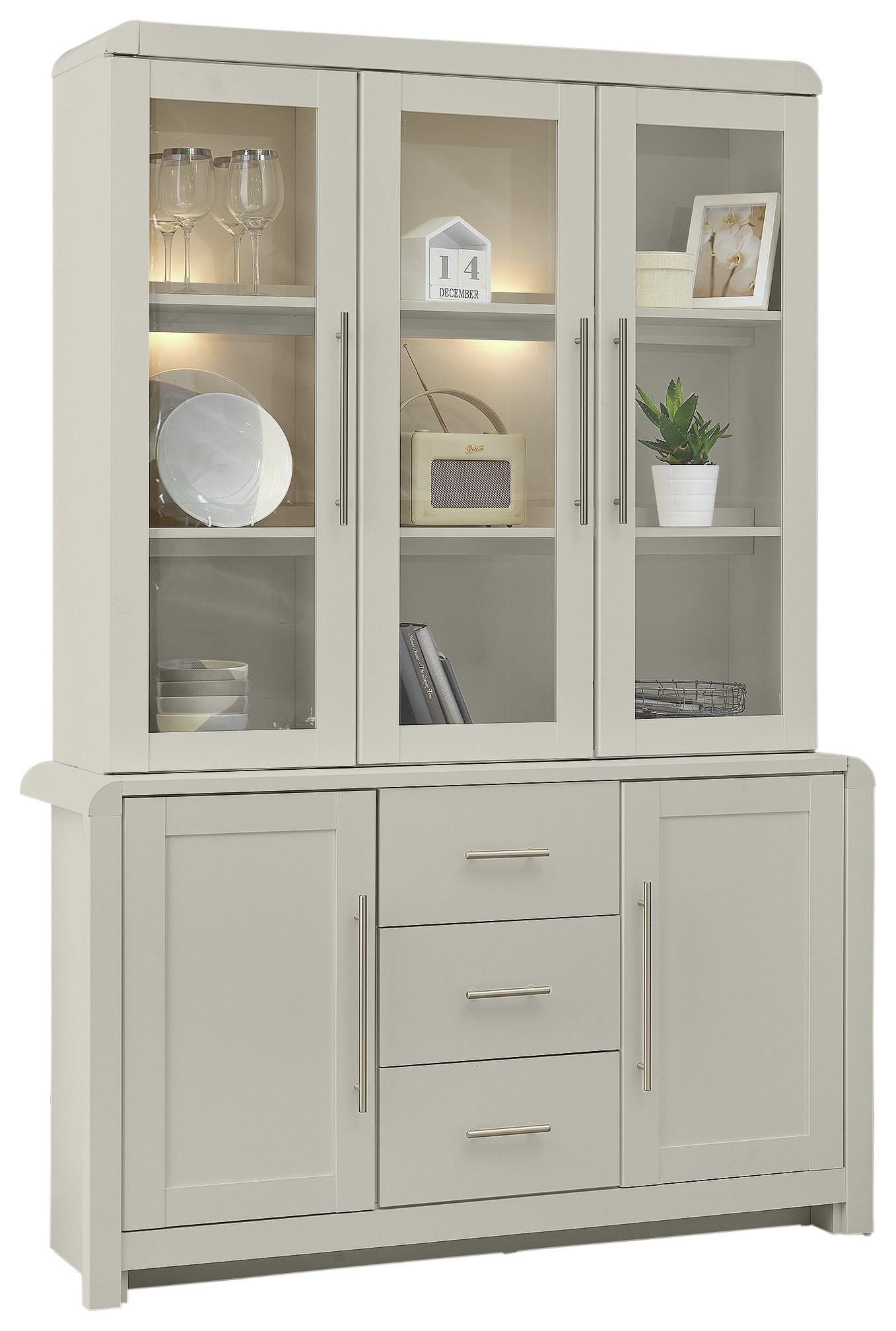 Buy Heart of House Elford 5 Door 3 Drawer Display Grey