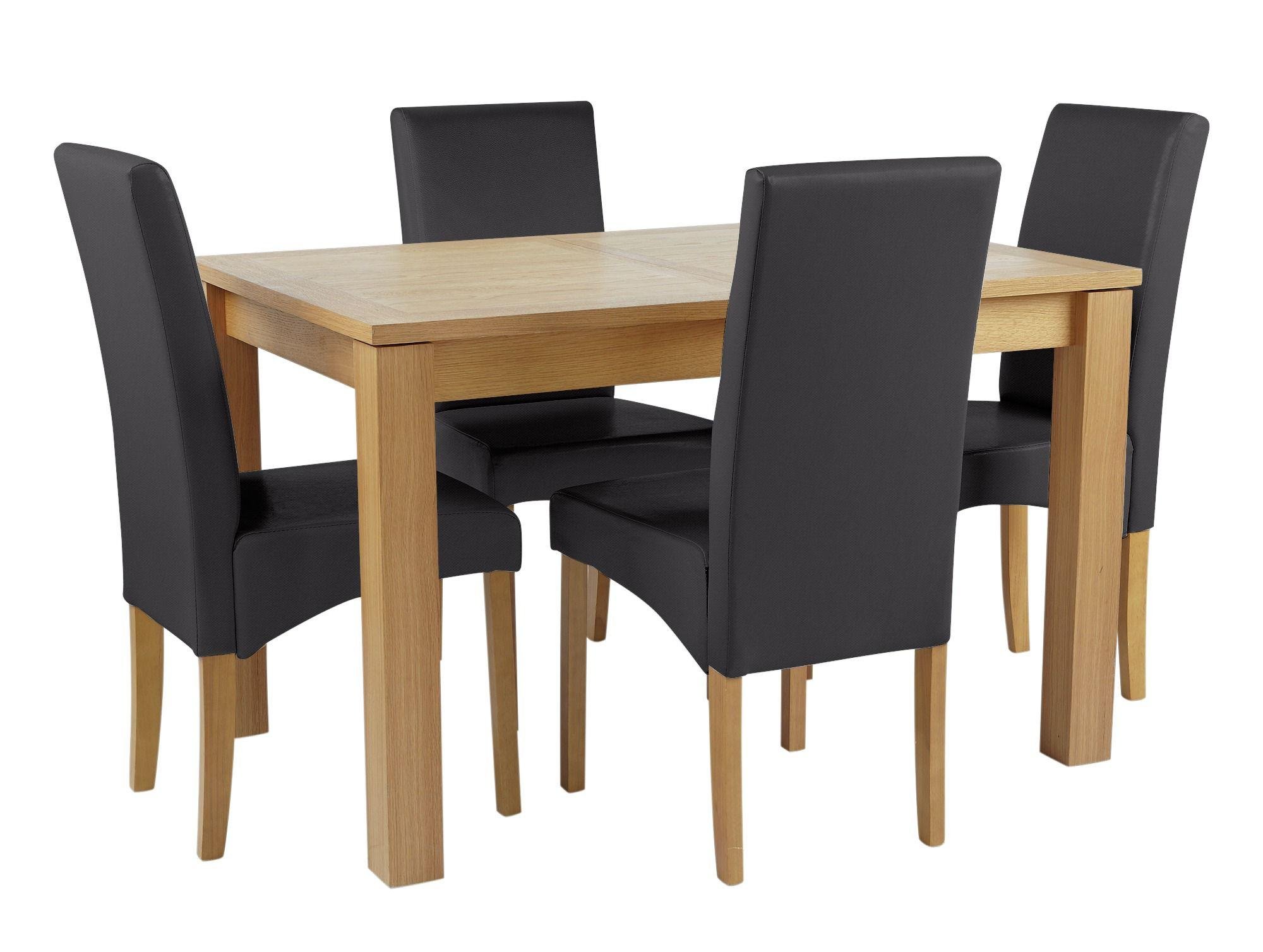 Collection Swanbourne Ext Oak Vnr Table & 4 Chairs Review