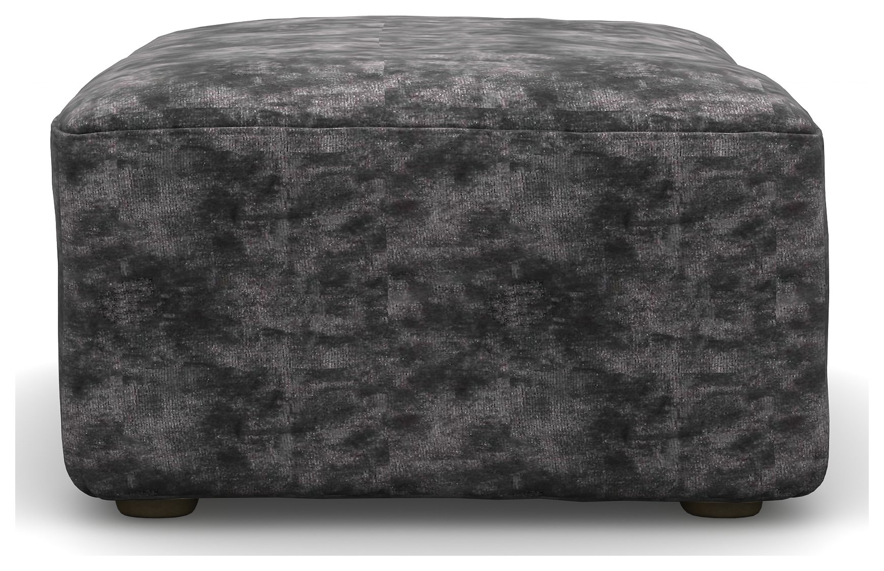 Libby Shimmer Fabric Footstool - Steel Grey Review