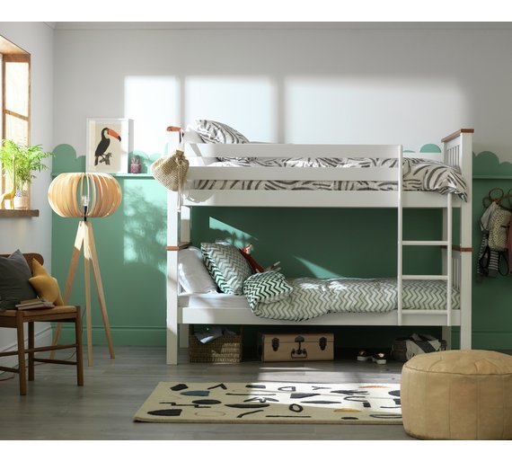 Buy Collection Heavy Duty Bunk Bed Frame White and Pine at Argos.co