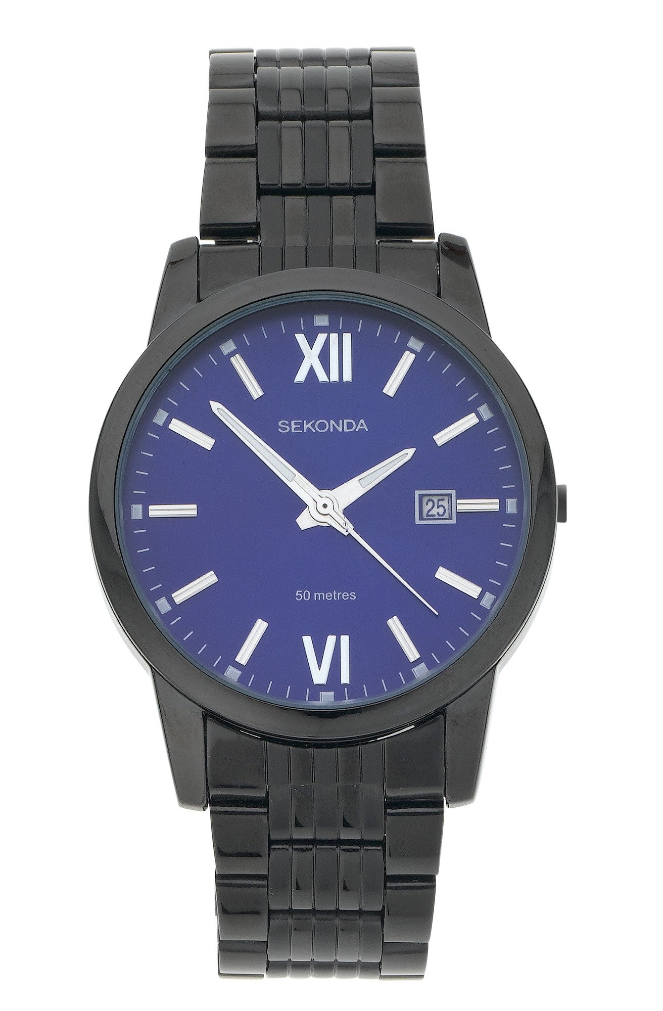 Sekonda Men's Black Strap Blue Dial Bracelet Watch review