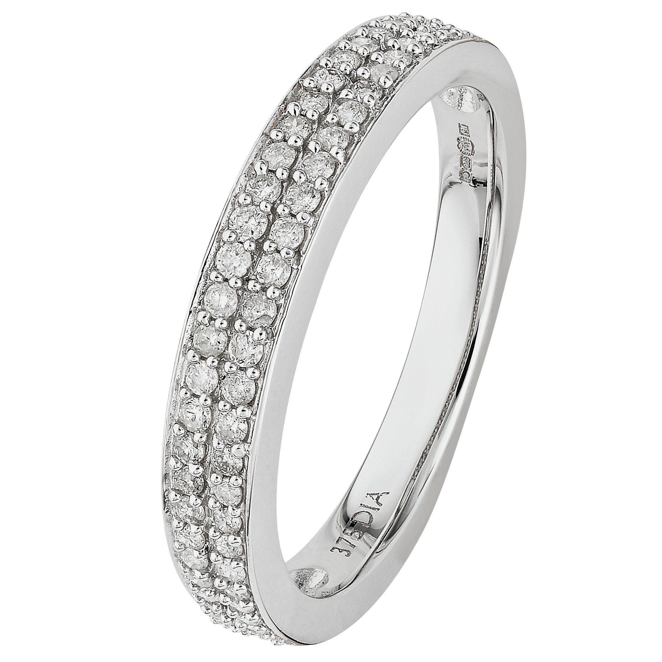 9 Carat White Gold 025 Carat tw 2 Row Diamond review