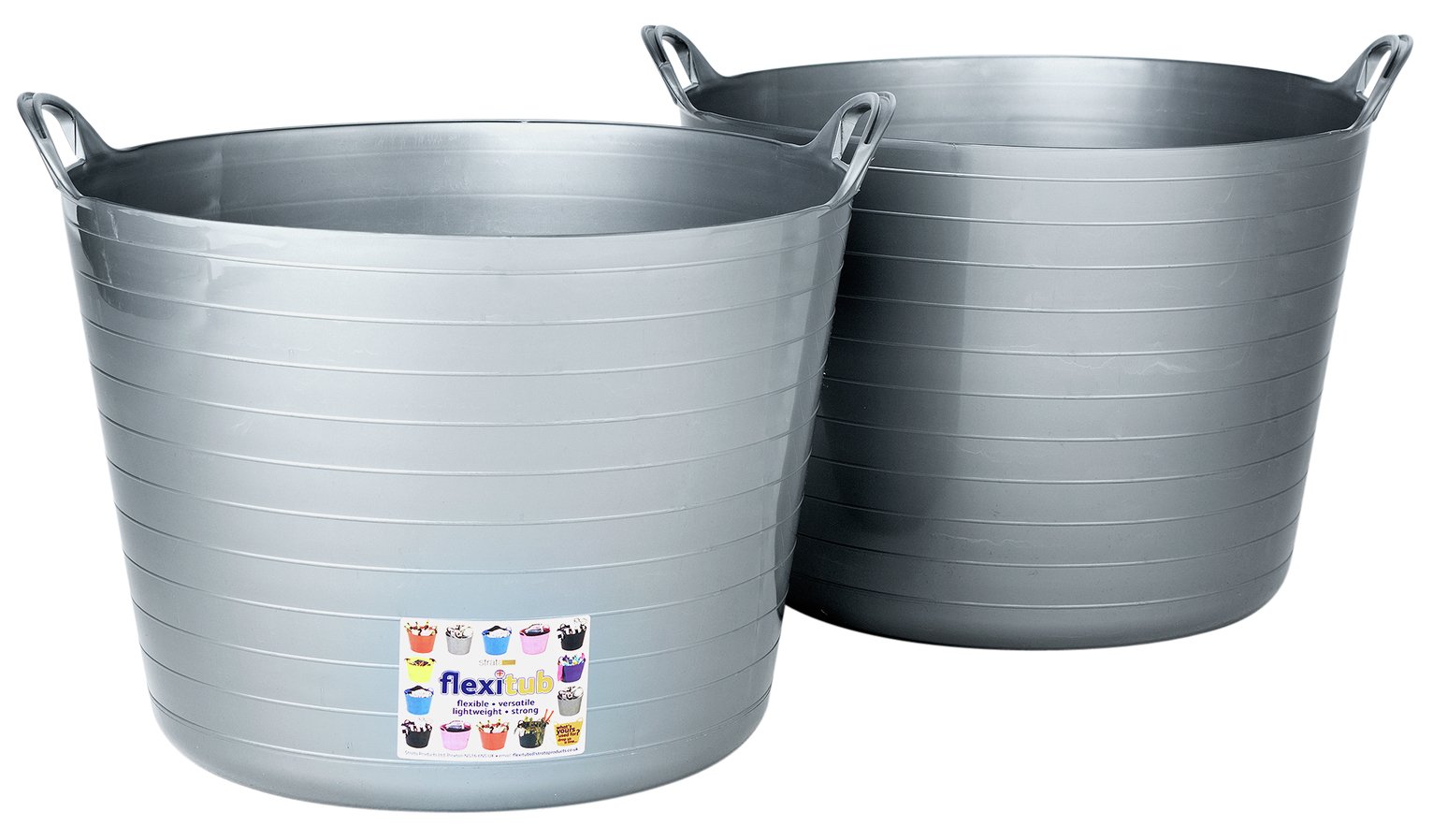 HOME 40 Litre Silver Flexi Tubs review