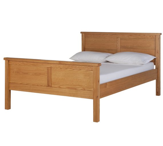 Buy Heart of House Kent Panel Double Bed Frame Oak/Oak veneer at