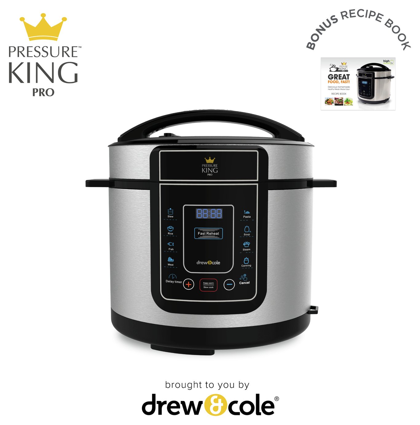 Buy 5L Pressure King Pro Chrome 12in1 Digital Pressure Cooker null