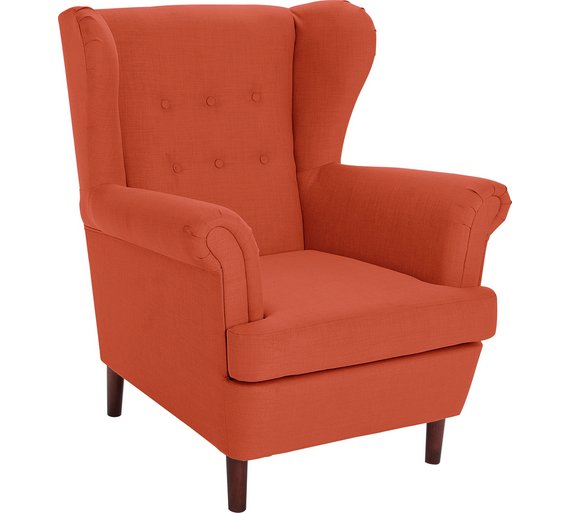 Buy Collection Martha Fabric Wingback Chair Burnt Orange at Argos.co