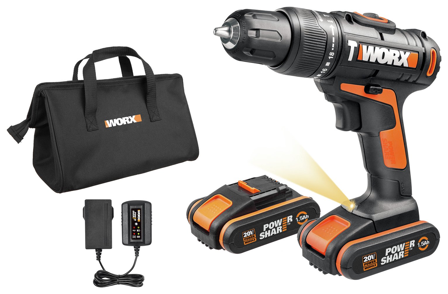 Worx - 15AH Li-Ion 2 Batteries Hammer Drill - 20V Review