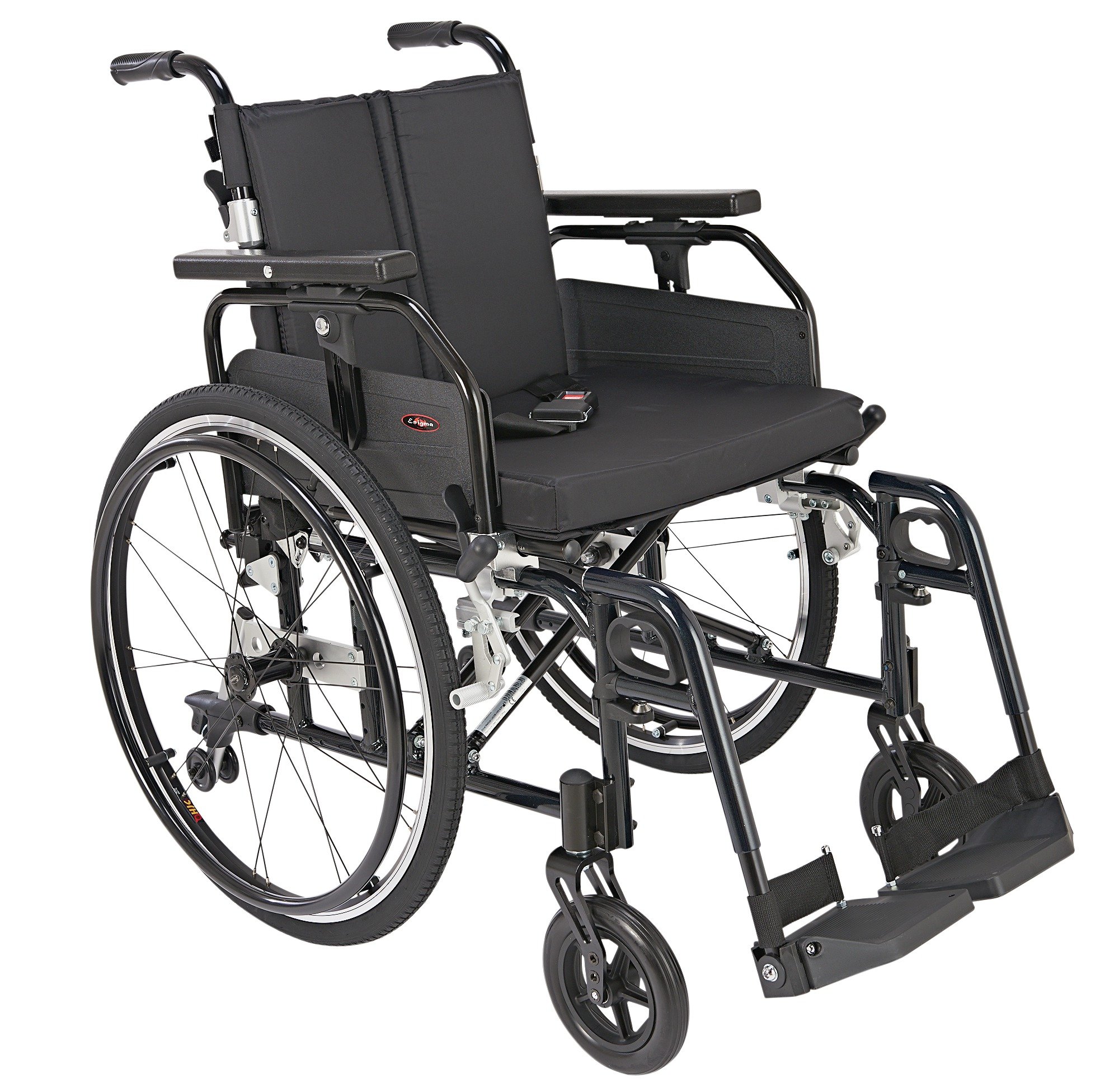 Review of Enigma Super Deluxe Self Propelled Wheelchair.