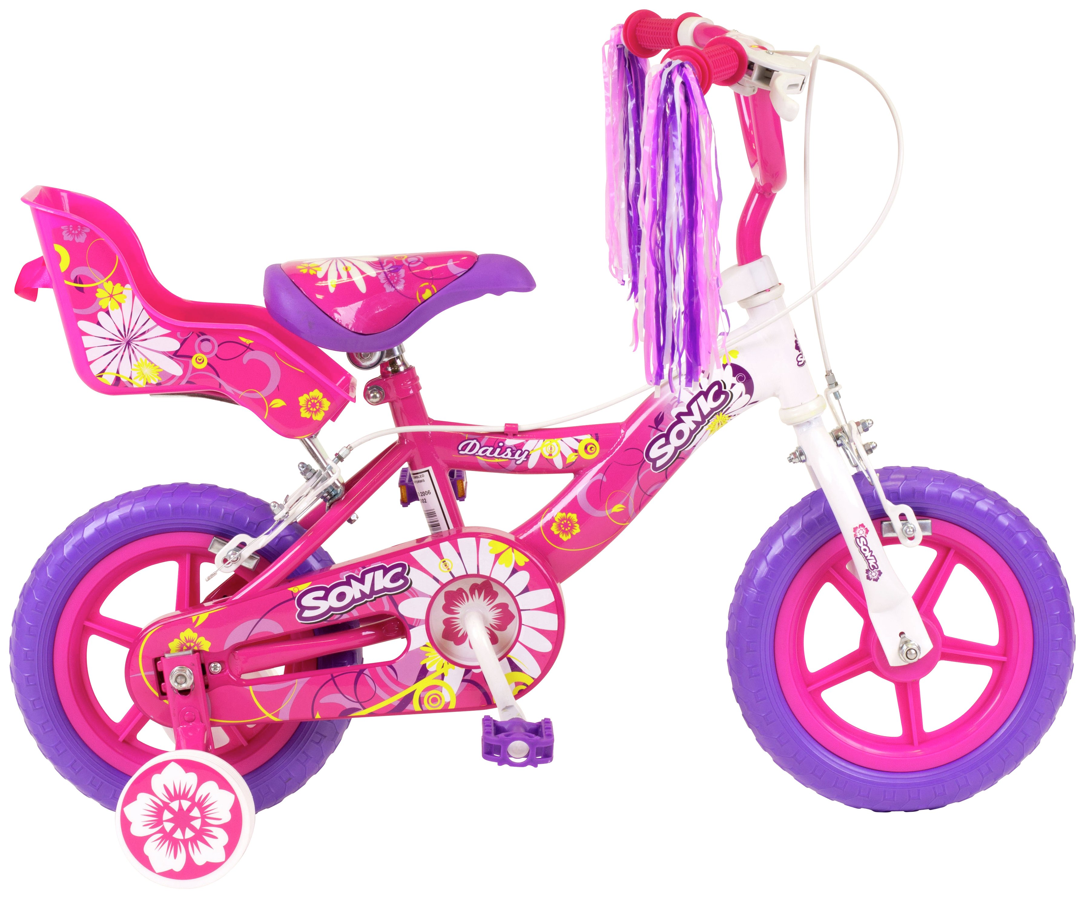 Sonic Glitz 12'' Kids' Bike – with stabilisers | Toys - compare and save