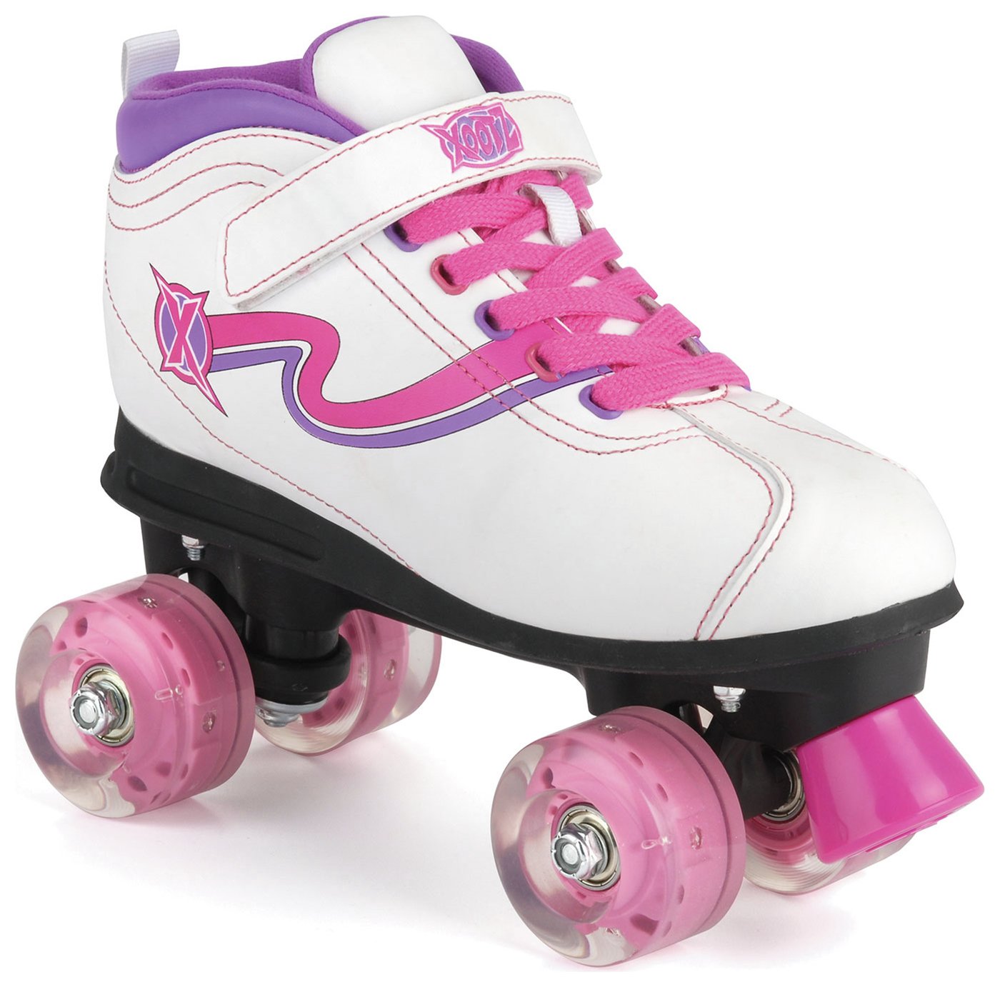 Xootz Disco LED Light Up Wheels Retro Quad Roller Size 03. review