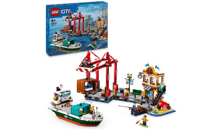 LEGO City Seaside Harbour with Cargo Ship Building Toy 60422