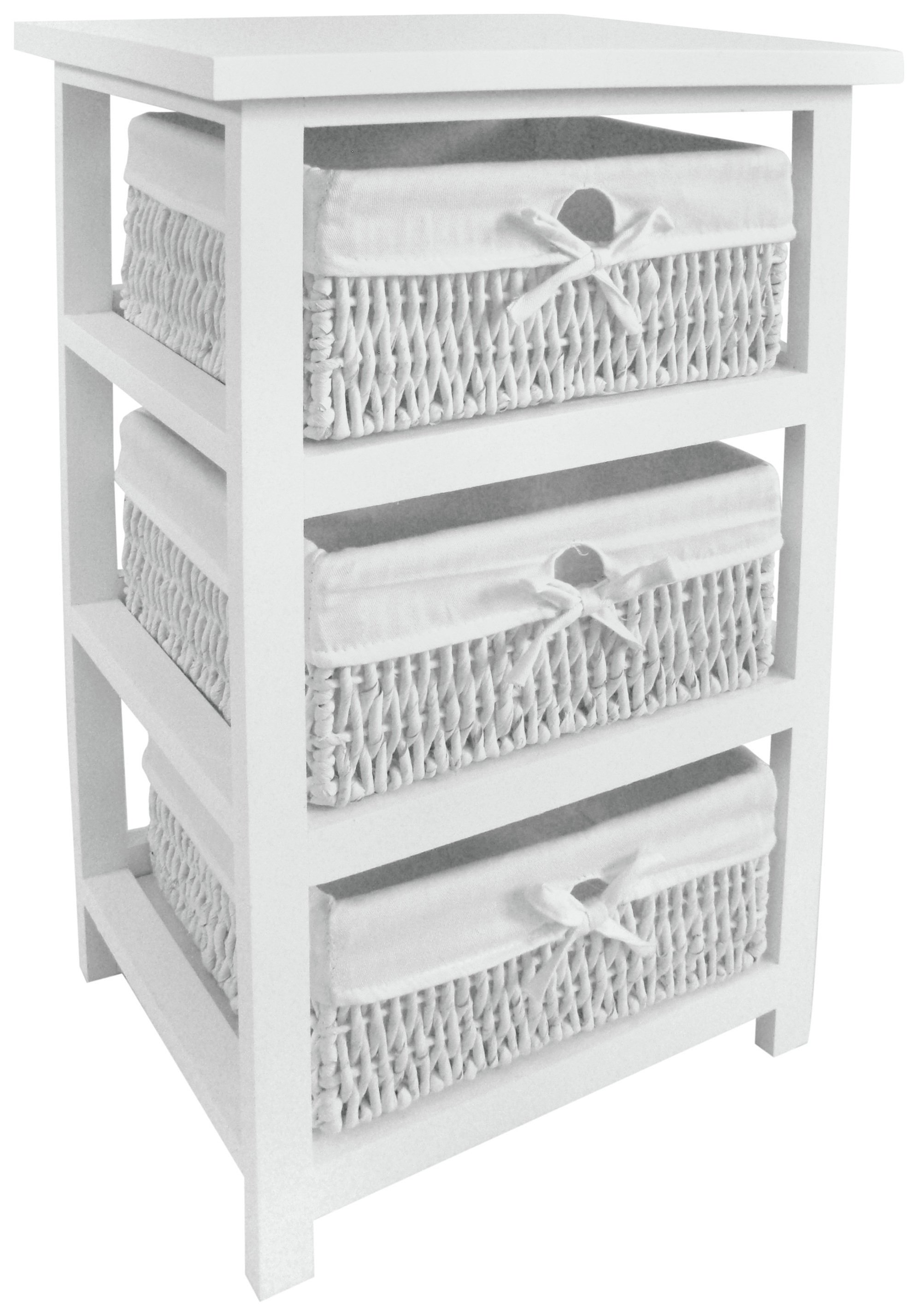 Premier Housewares Storage Unite with 3 Maize Baskets-White. Review