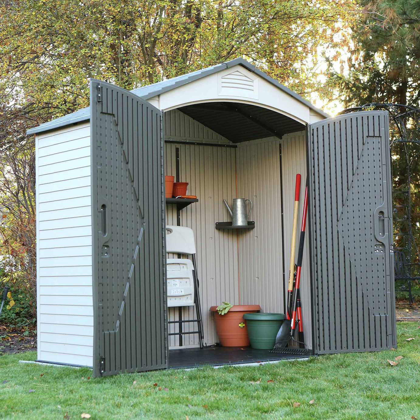 Lifetime Plastic Outdoor Storage Shed - 7ft