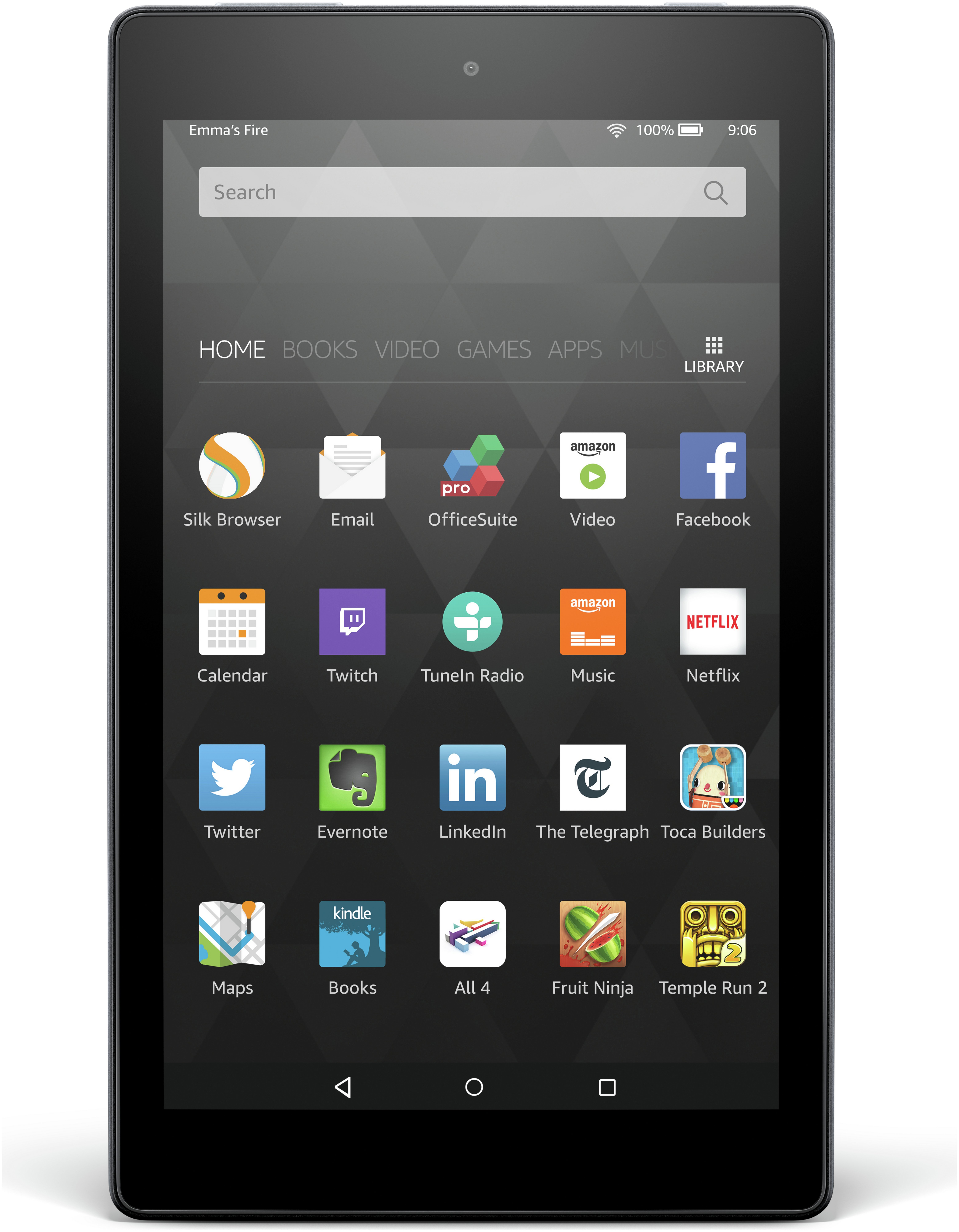 Amazon Fire 8 Inch Tablet Case Black.