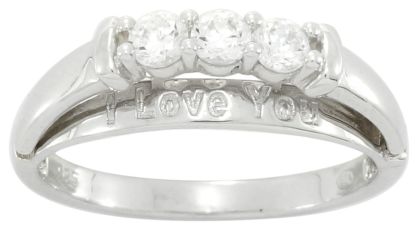 Sterling Silver - & CZ Hidden Message Ring - Size L Review