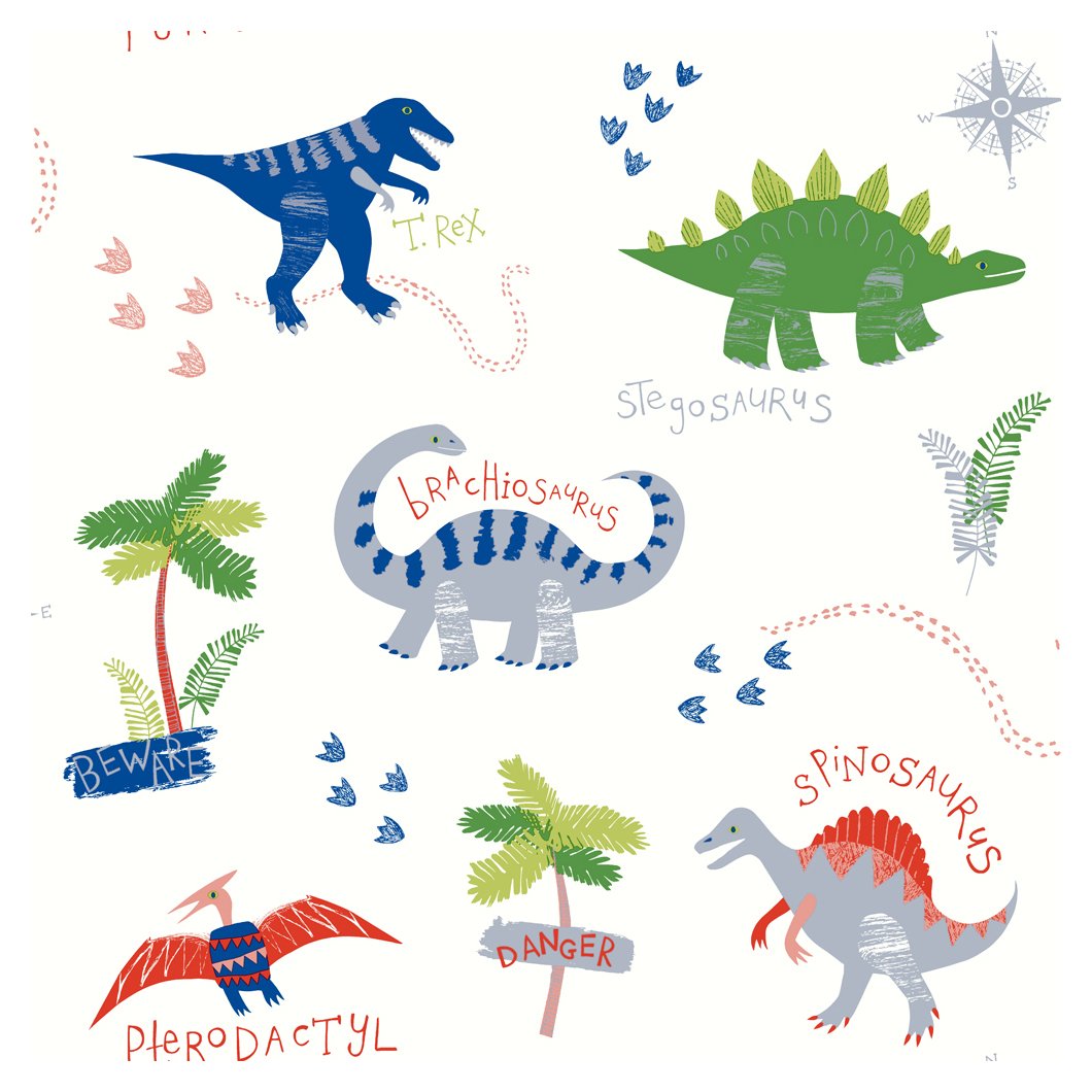 Arthouse Imagine Fun Dino Doodles Multi Wallpaper. review