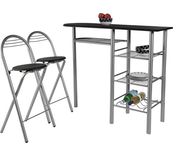 Buy HOME Amelia Breakfast Table and 2 Chairs - Black at Argos.co.uk