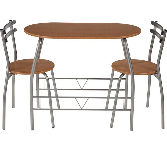 Buy HOME Vegas Oak Effect Dining Table and 2 Chairs at Argos.co.uk