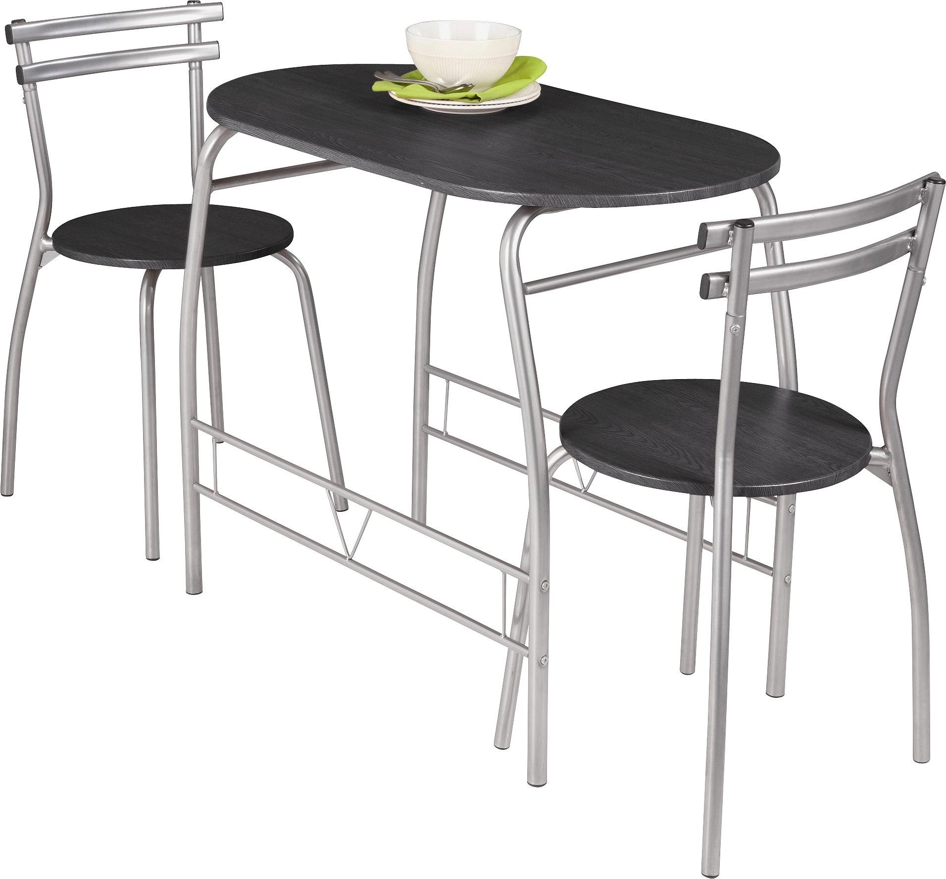 'Home Vegas Dining Table & 2 Chairs - Black