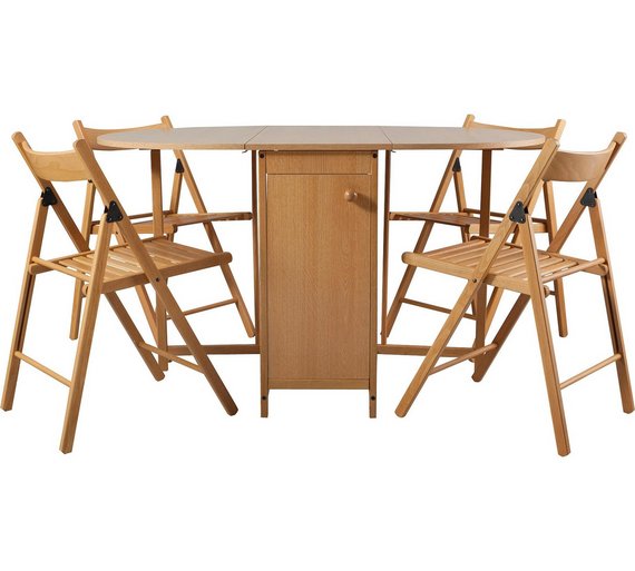 Buy HOME Butterfly Oval Dining Table and 4 Chairs Oak Stain at Argos.co.uk Your Online Shop