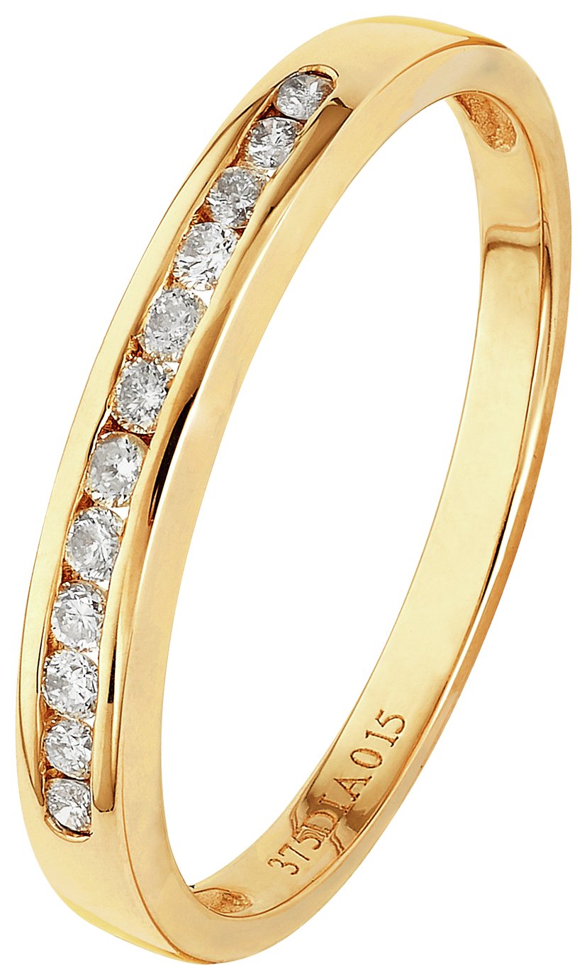 Revere 9ct Gold 0.15ct tw Diamond Channel Set Eternity Ring review