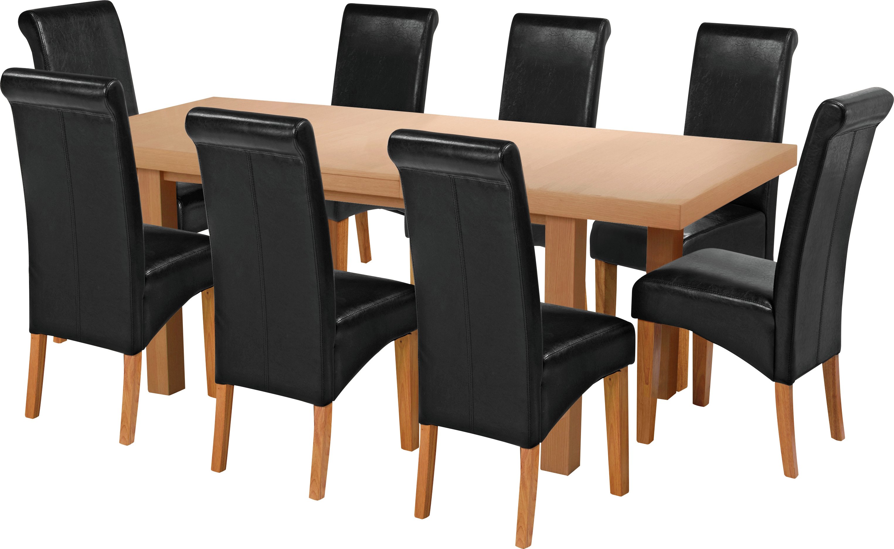 Collection Wickham Ext Oak Veneer Table & 8 Chairs review