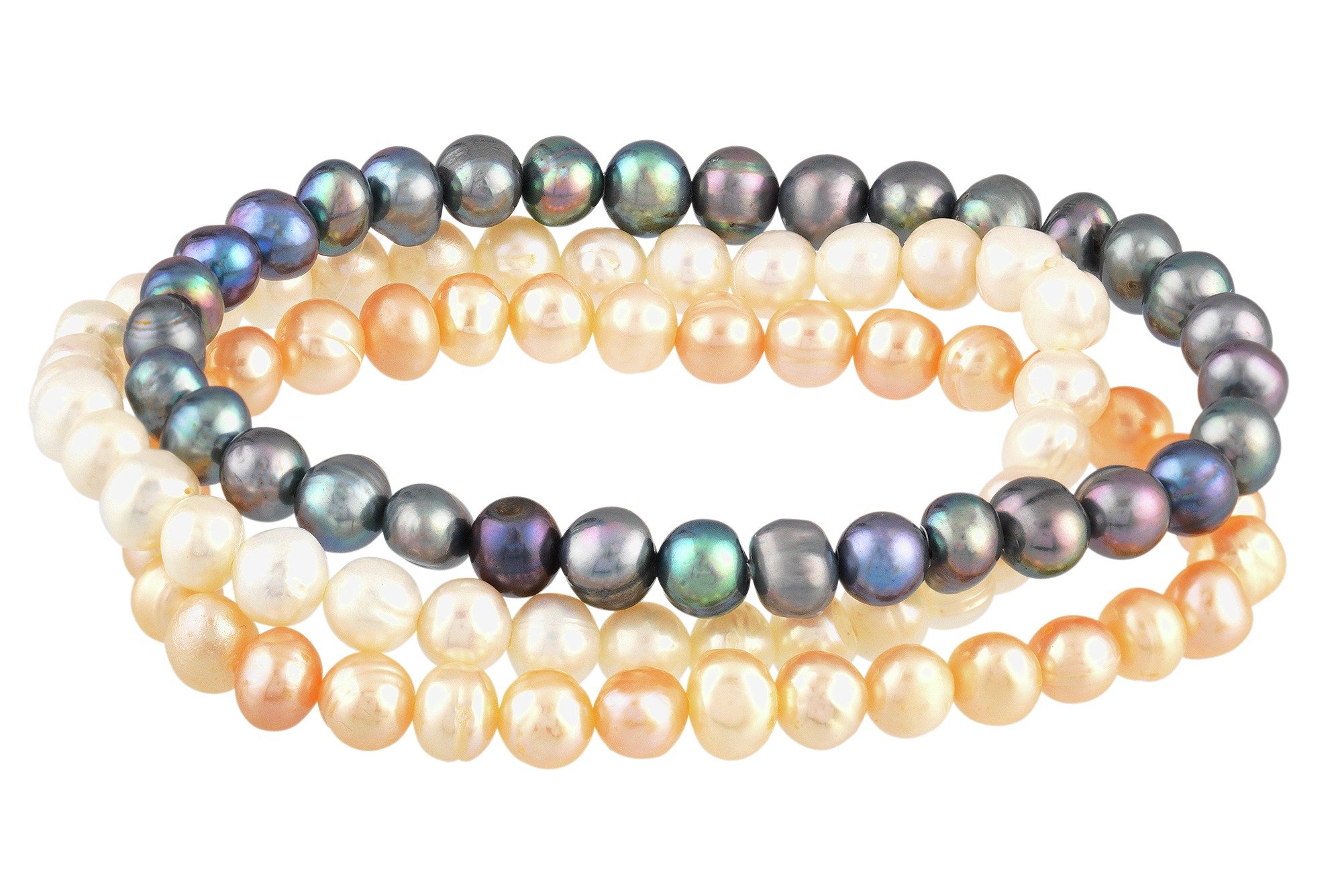 Revere Freshwater Pearl Multicolour Bracelets - Set of 3 Review